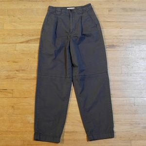 Madewell Pleated Slouchy Chino Pants, Coal Gray